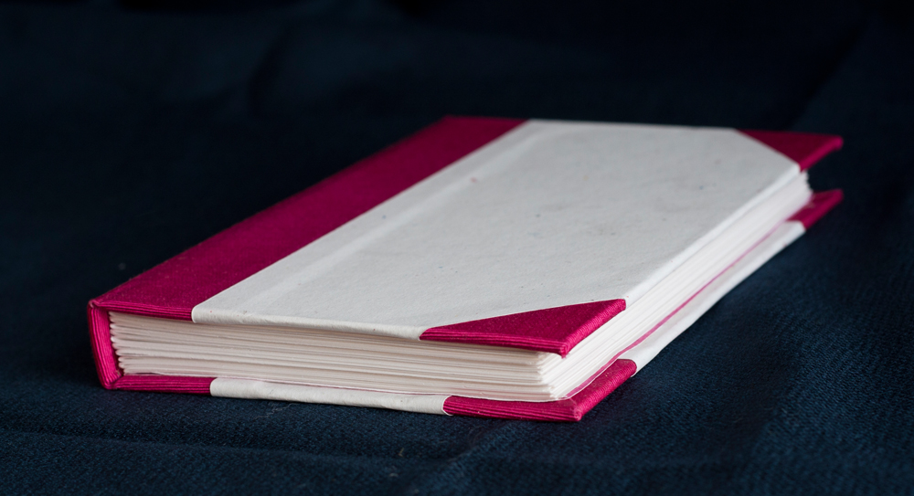 Notizbuch in pink und weiss